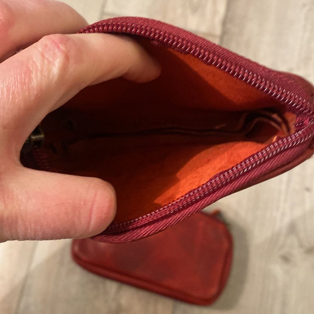 Two Duluth Trading Red Leather Wristlets Like New - Picture 7 of 8